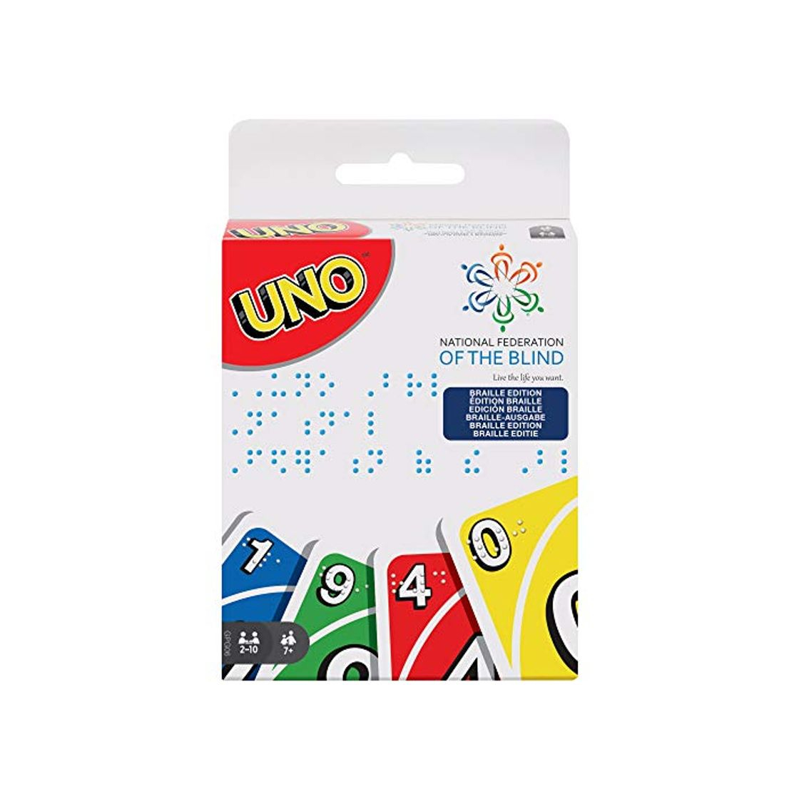 Producto Mattel Games-UNO Braille Juegos de Cartas