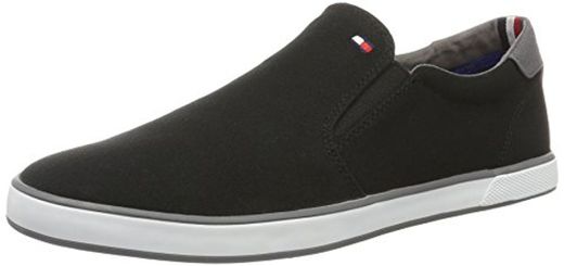 Tommy Hilfiger Iconic Slip on Sneaker, Zapatillas sin Cordones para Hombre, Negro