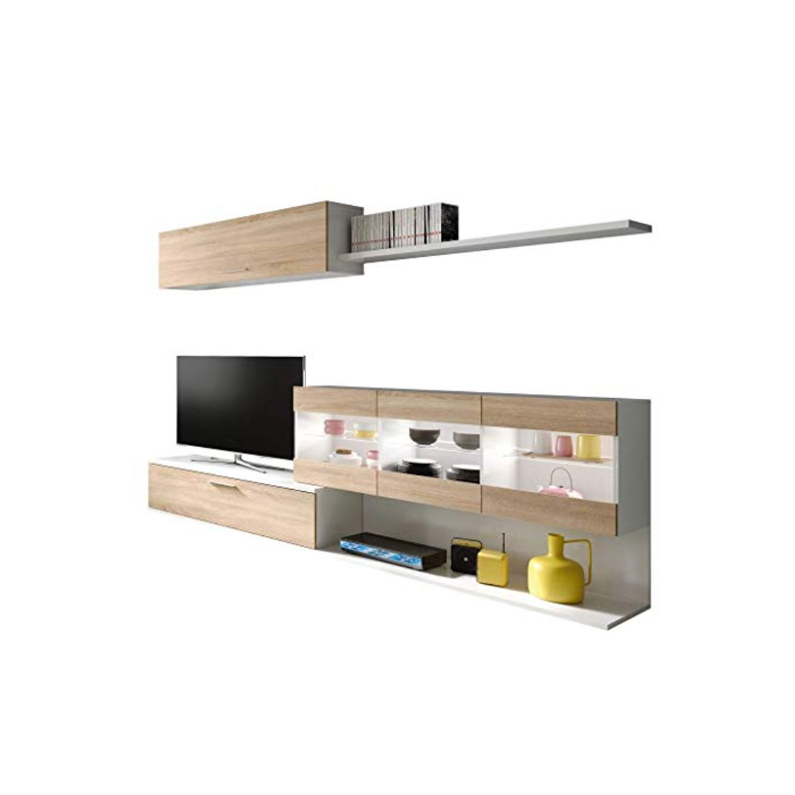 Products Selsey BIANKO - Mueble TV Moderno/Mesa TV/Mueble para Salón / 140 cm