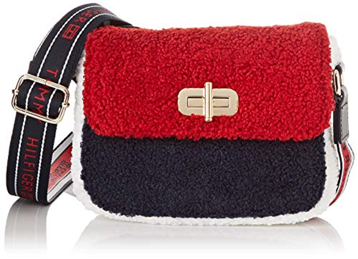 Moda Tommy Hilfiger - Th Girls Mini Me Turnlock Fur, Carteras Niñas, Multicolor