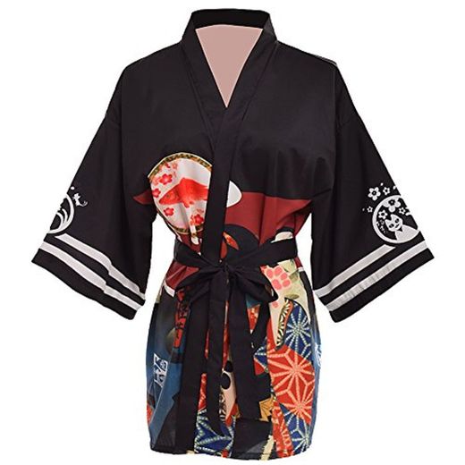 GRACEART Mujeres Vendimia Kimono Cubrir Arriba Cardigans Bata de Baño