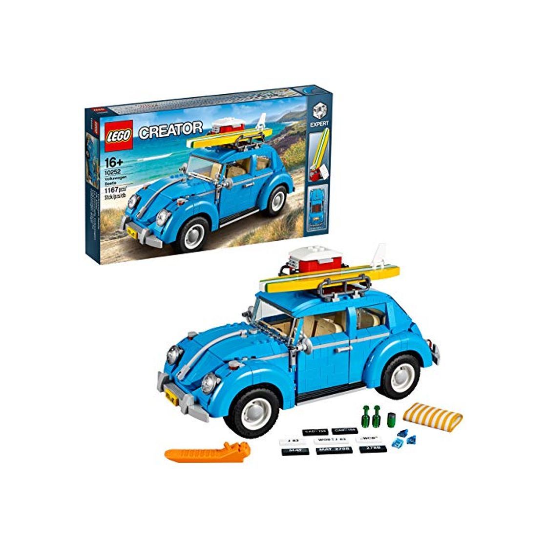 Social LEGO Creator Expert-Volkswagen Beetle, Set de Juguete construcción de Coche Escarabajo Azul