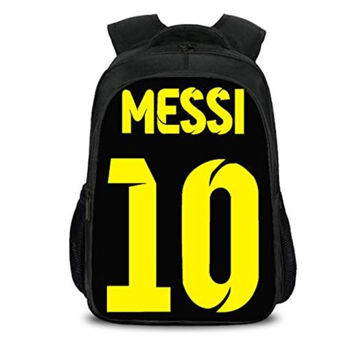 Football Star Messi 10th impresión 3D Mochila Escolar Primaria y Secundaria Mochila Hombres y Mujeres computadora Mochila