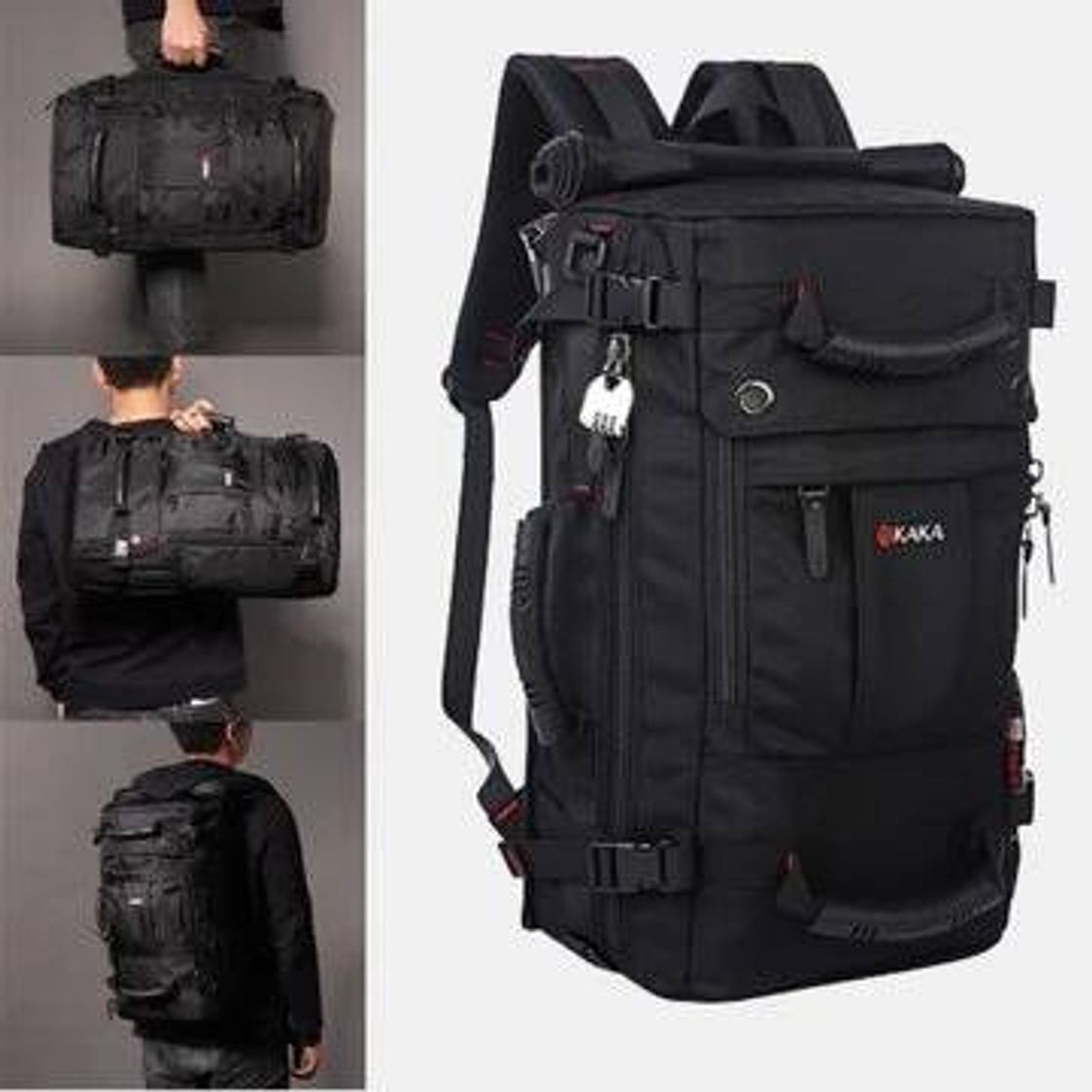 Moda Mochila Masculina de Oxford Bolsa Casual Multifuncional Tran