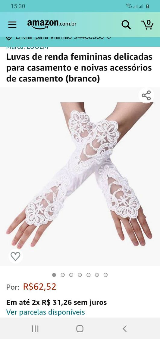 Fashion Luvas de renda femininas delicadas para casamento e noivas 