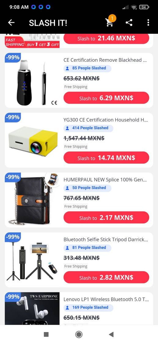 Moda Móviles al 99% de descuento al registrarte en aliexpress.