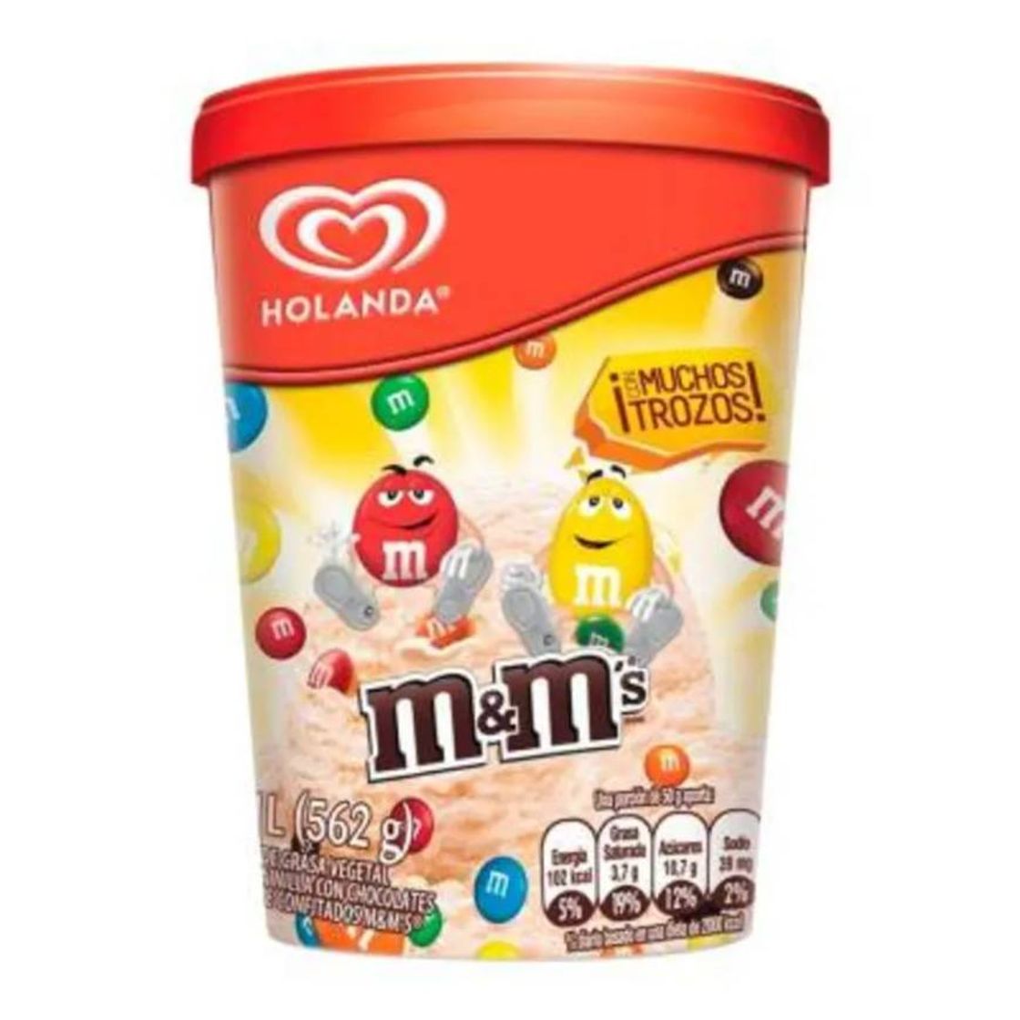 Fashion Helado de m&m sabor vainilla