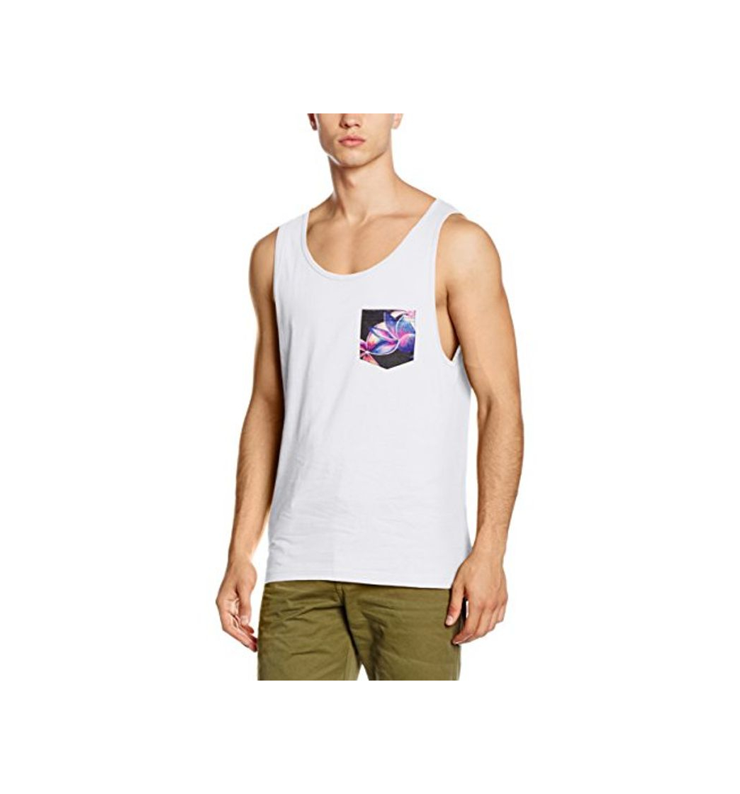 Social Urban Classics Contrast Pocket Jersey Big Tank Camiseta sin Mangas, Multicolor