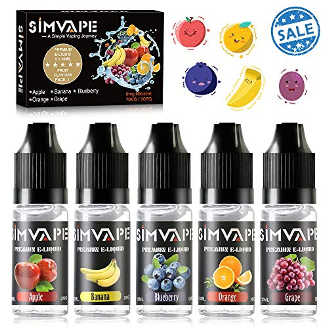 Product E liquid 5x10ml,vape líquido para cigarrillo electrónico