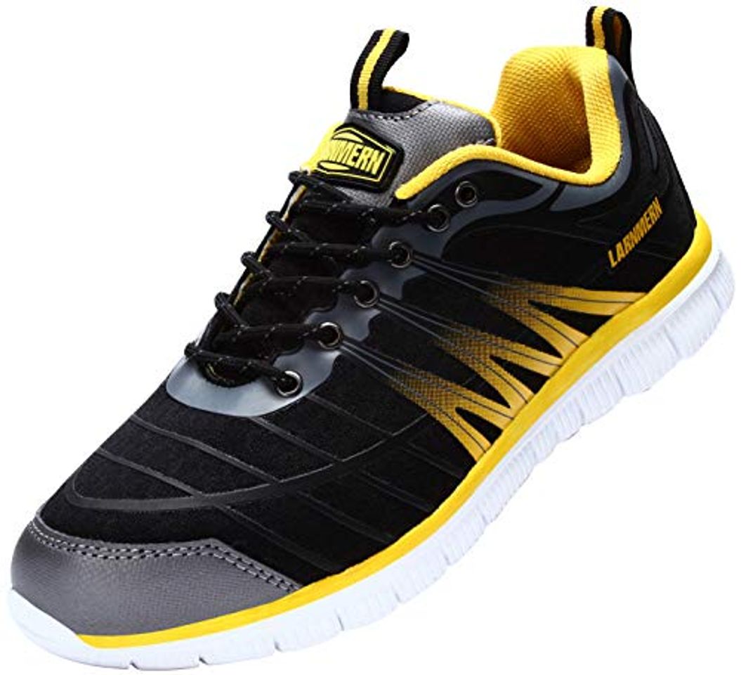 Social LARNMERN Zapatos Seguridad con Punta de Acero para Hombre Zapatillas Seguridad Femenino Ligeros S1P