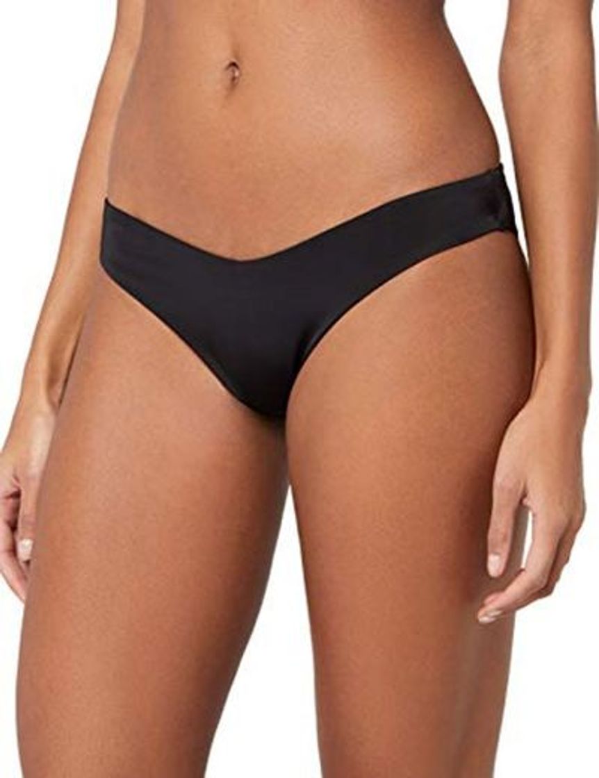 Moda Marca Amazon - IRIS & LILLY Braga Alta de Bikini Mujer, Negro