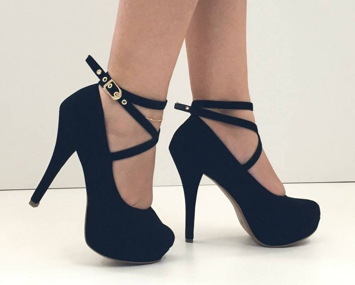 Social Scarpin meia pata preto trancado