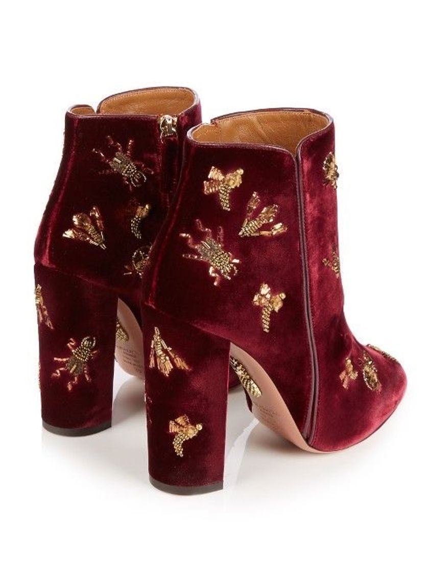 Fashion velvet ankle boots