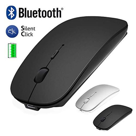 Ratón Inalámbrico Bluetooth Compatible con Laptop/Macbook/iPad/iPhone