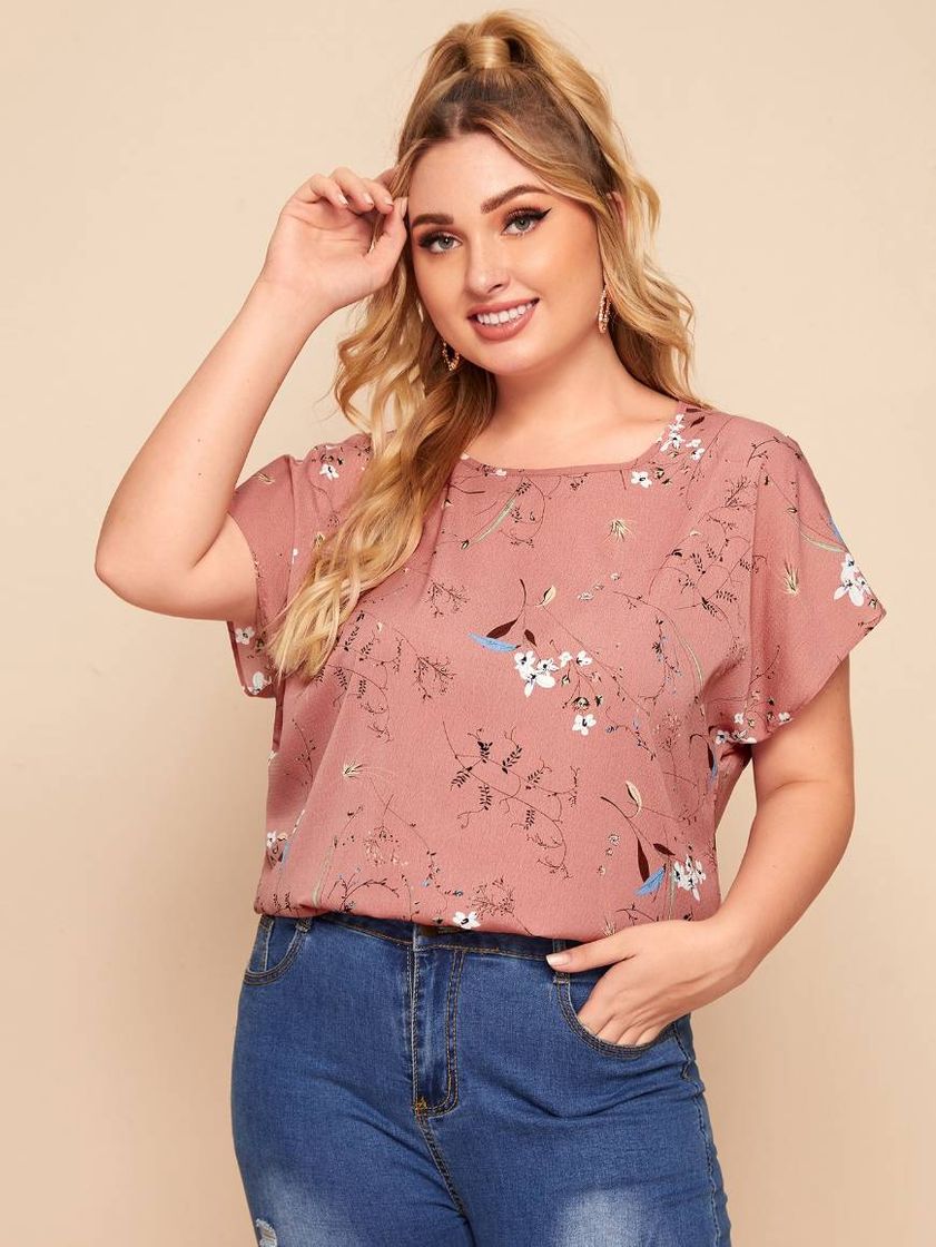 Moda 💠Blusa con estampado botánico