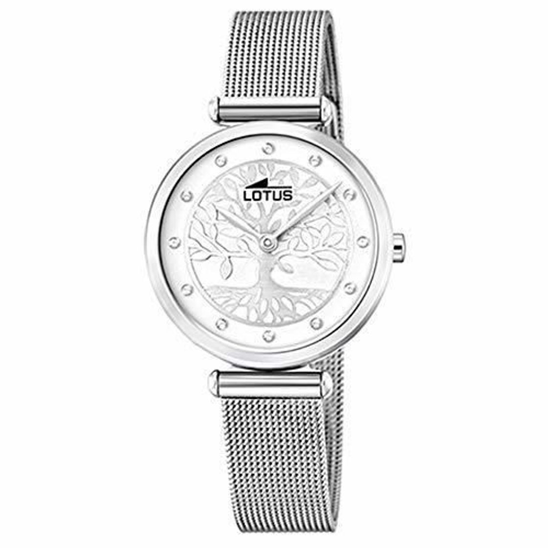 Social Lotus Reloj Analógico para Mujer de Cuarzo con Correa en Acero Inoxidable