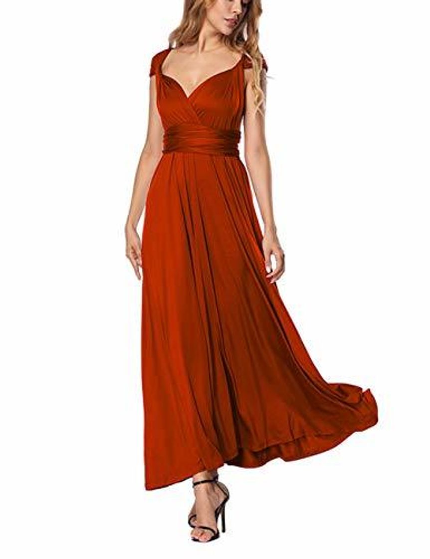 Social FeelinGirl Mujer Vestido de Noche Longitud Máxima Falda Fiesta Cóctel Tirantes Convertibles