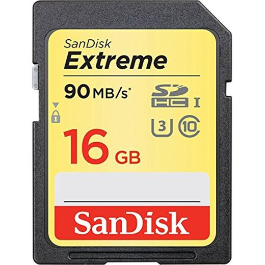SanDisk Extreme 16GB SDHC UHS-I U3 memory card