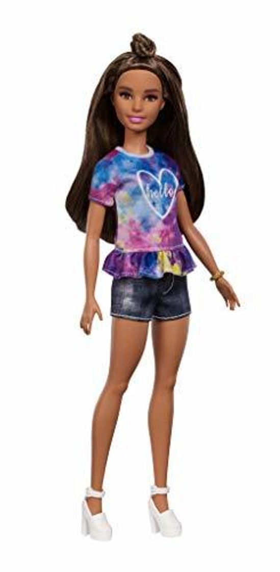 Producto Barbie Fashionista - Muñeca morena con moño y shorts tejanos