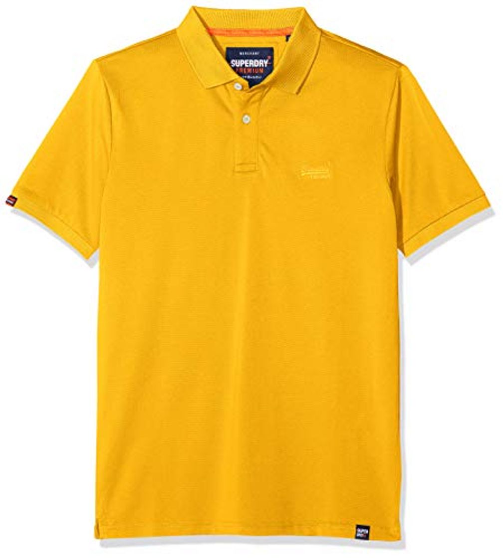 Social Superdry Classic Lite Micro Pique Polo, Amarillo