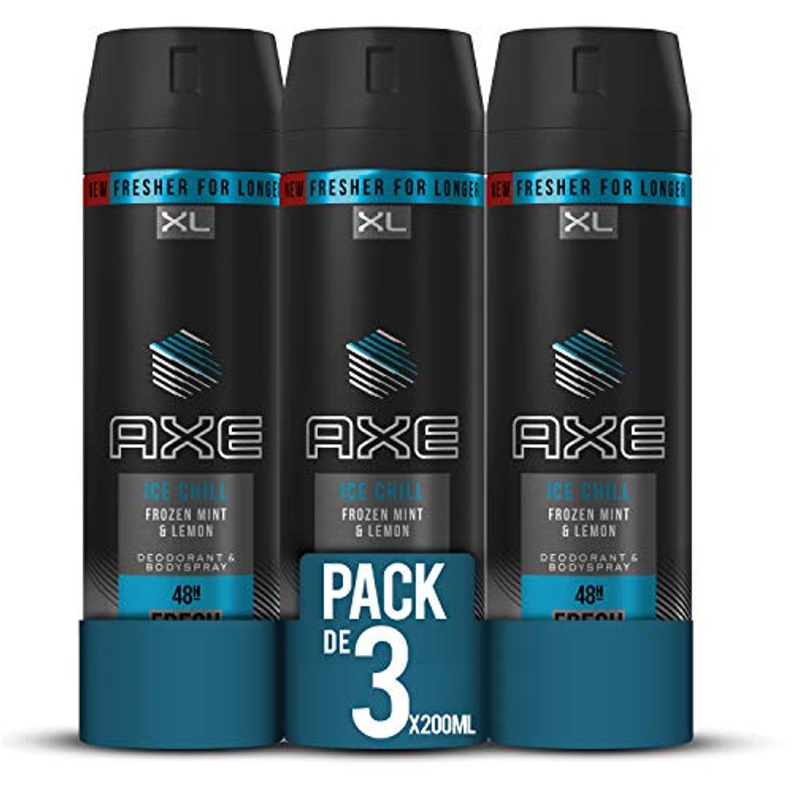 Beauty AXE Desodorante Bodyspray Ice Chill XL - Pack de 3 x 200ml