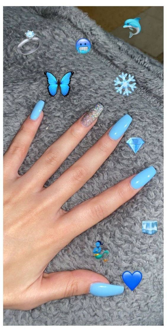 Fashion 💙unhas decoradas-azul💙