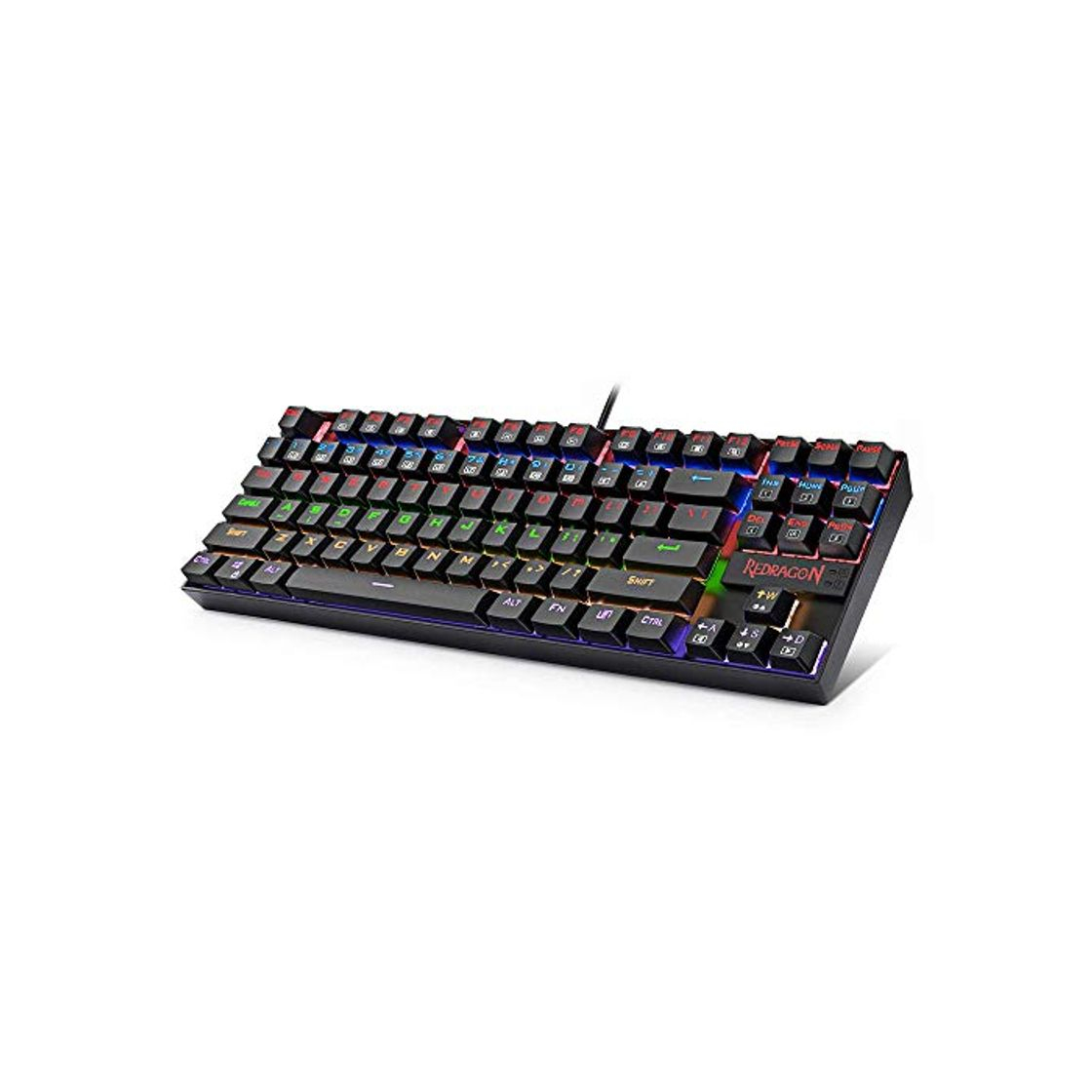 Social Redragon K552-R KUMARA LED Rainbow Backlit Mechanical Gaming Keyboard Small Mechanical Gamers