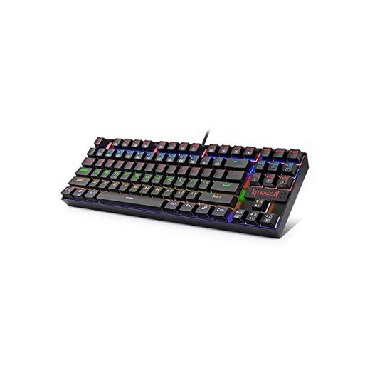 Redragon K552-R KUMARA LED Rainbow Backlit Mechanical Gaming Keyboard Small Mechanical Gamers