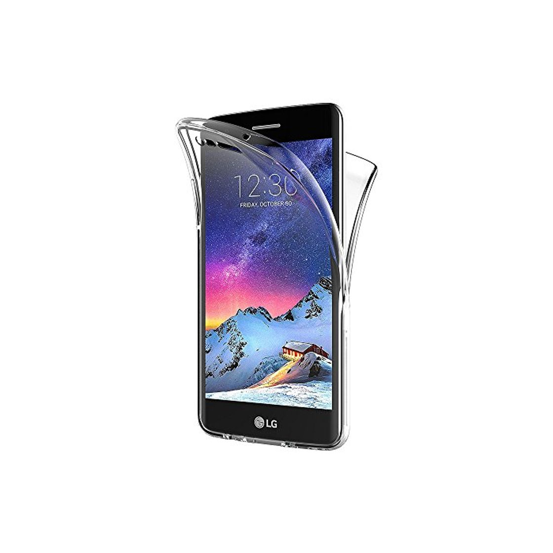 Productos AICEK Funda LG K8 2017, Transparente Silicona 360°Full Body Fundas para LG