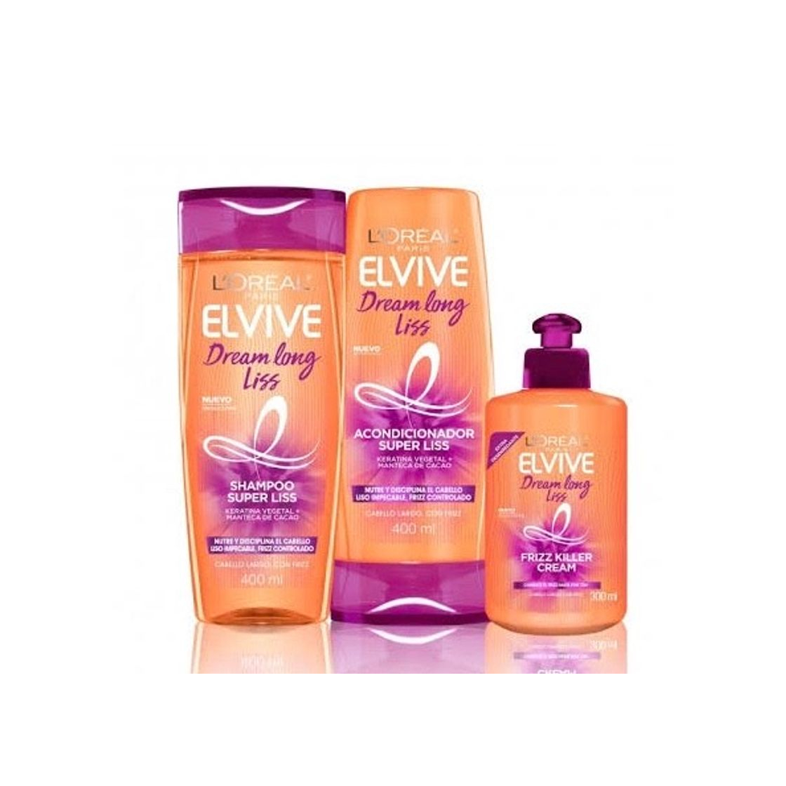 Beauty Elvive Dream Long Champú Reconstructor - 3 Recipientes de 370 ml -