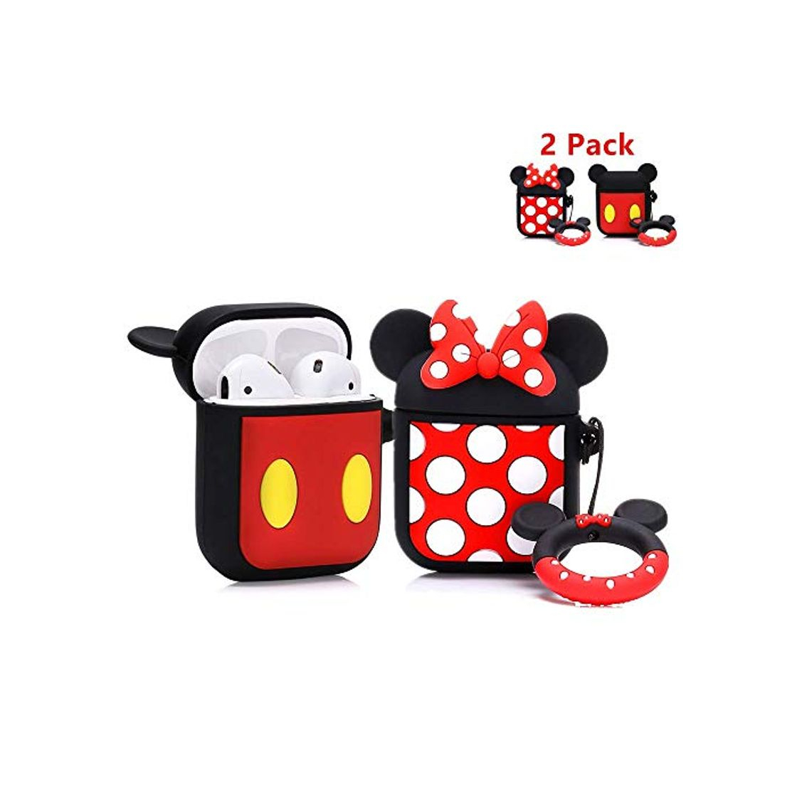 Social LEWOTE Airpods Carcasa de Silicona Compatible con Airpods de Apple 1 y