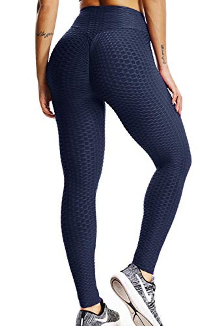 Moda FITTOO Mallas Pantalones Deportivos Leggings Mujer Yoga Alta Cintura Gran Elásticos Fitness  Azul M