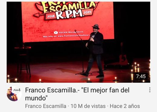 Franco Escamilla.- "El mejor fan del mundo" - YouTube