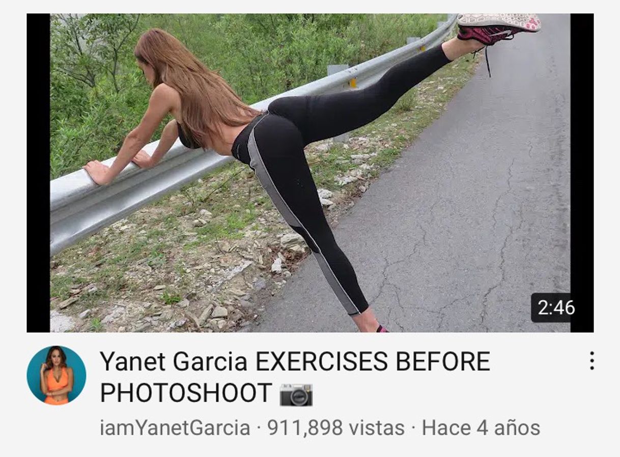 Social Yanet Garcia EXERCISES BEFORE PHOTOSHOOT - YouTube