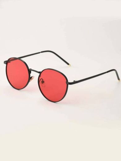 Gafas de sol de Marco metálico redondo