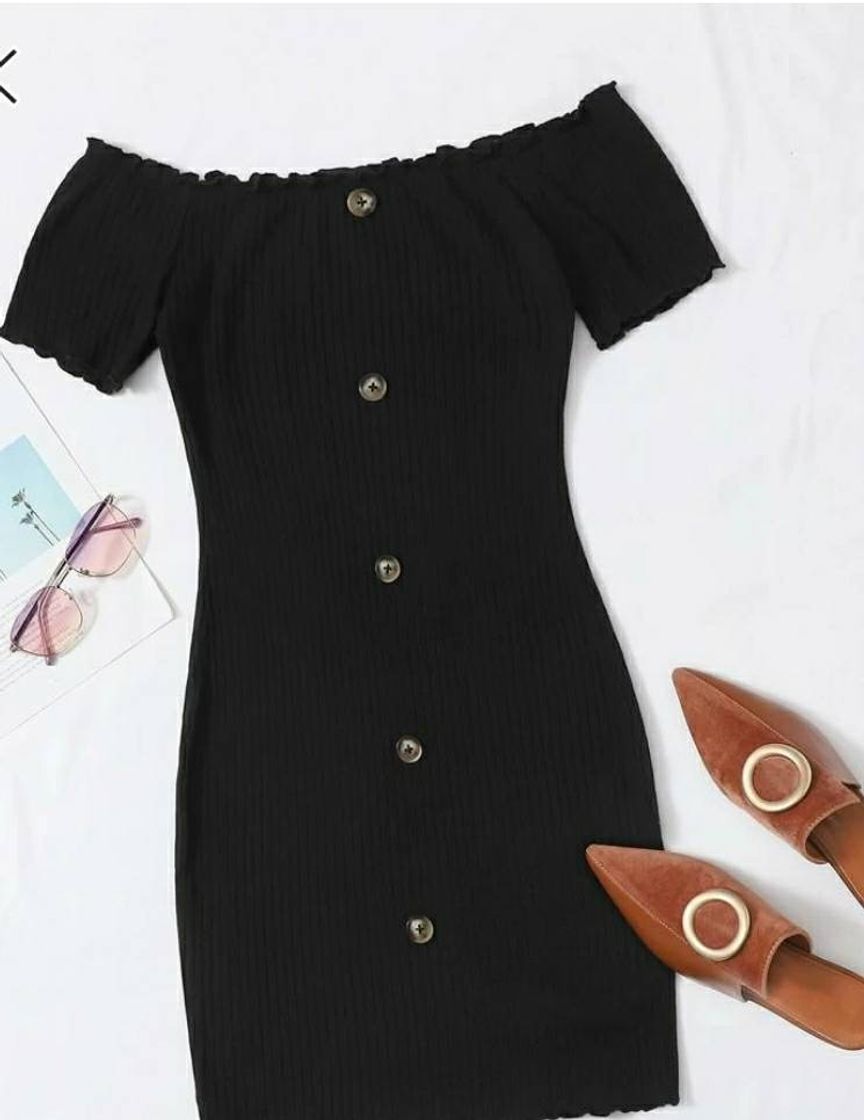 Moda Vestido negro cute💖