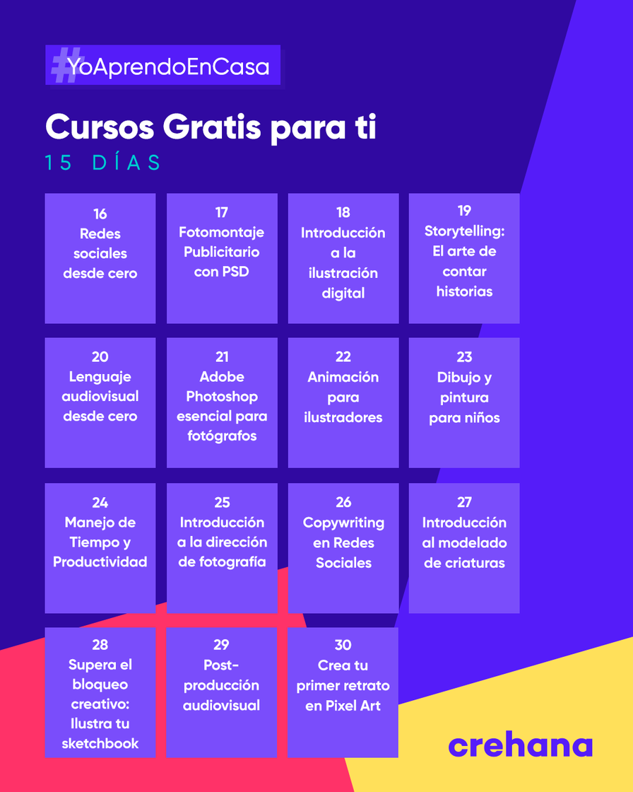 App Crehana,cursos en línea gratis