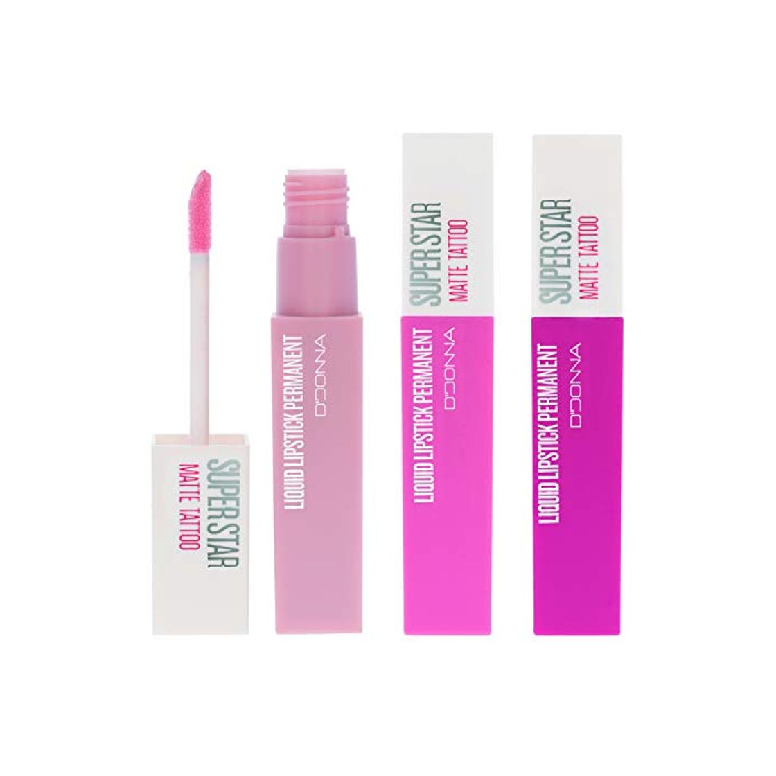 Producto Lote Cia&Co 3 x Super Star Matte ROSAS - Barra de Labios