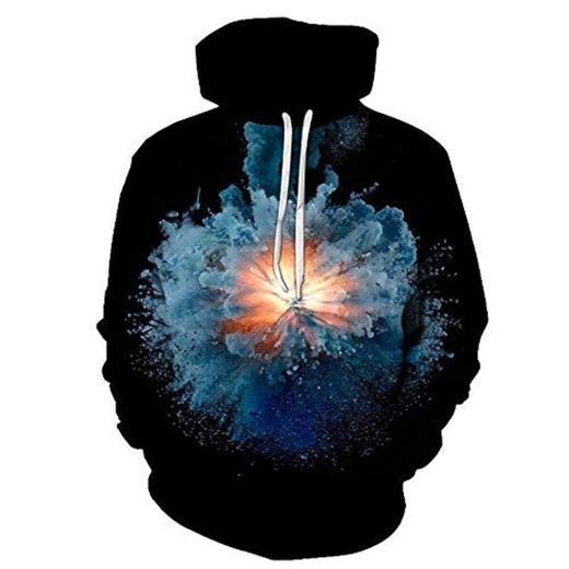 SMYUI Unisex Sudadera con Capucha Estampado 3D Bolsillo Grande Sudadera con Capucha