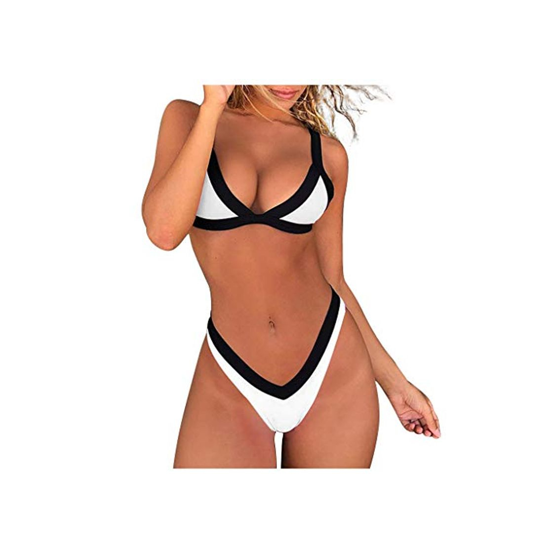 Fashion DEELIN Trajes de baño para Mujeres Bikini Ropa de baño Sexy Damas Verano Cintura Baja Patchwork Split bañadores Ropa de Playa