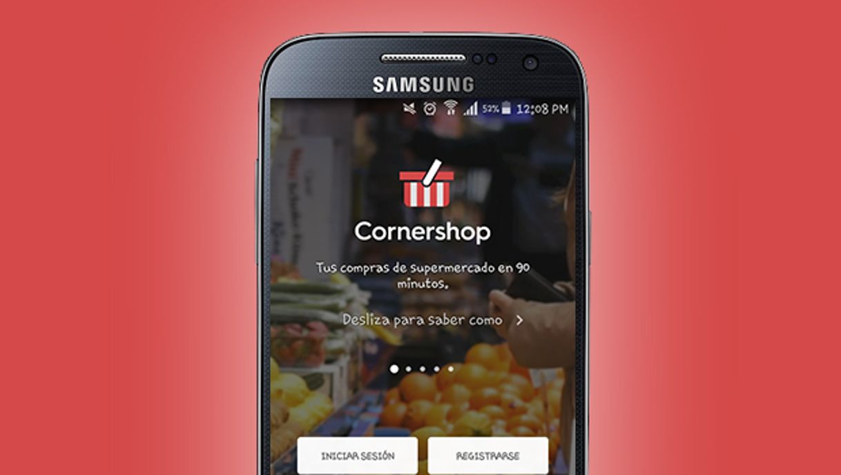 Cornershop app  para realizar compras de víveres 