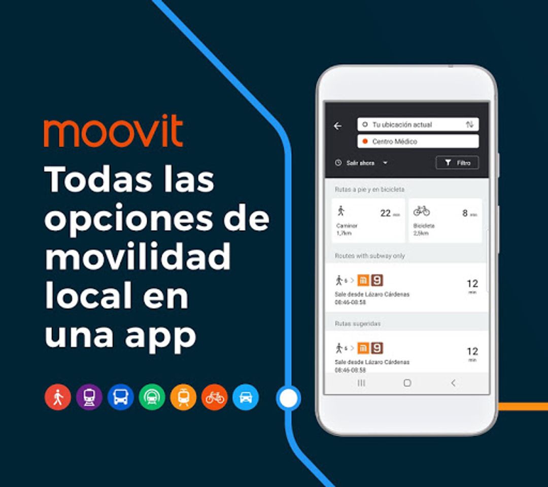 App Moovit: Horarios y mapas de Tren, Subte y Colectivos