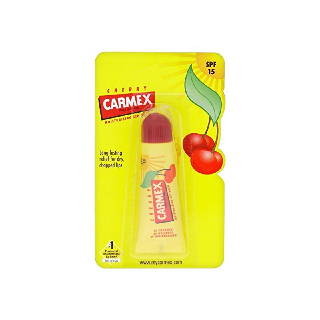 Belleza Carmex SPF15 Cherry Lip Balm Tube 10g