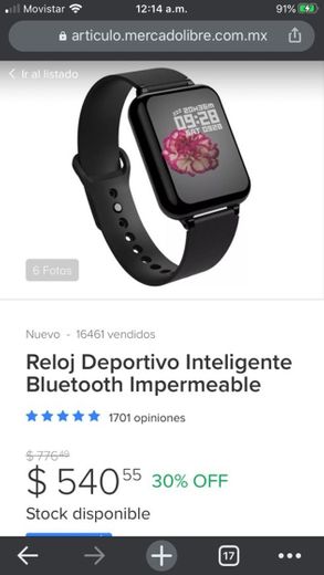 Reloj Deportivo Inteligente Bluetooth Impermeable