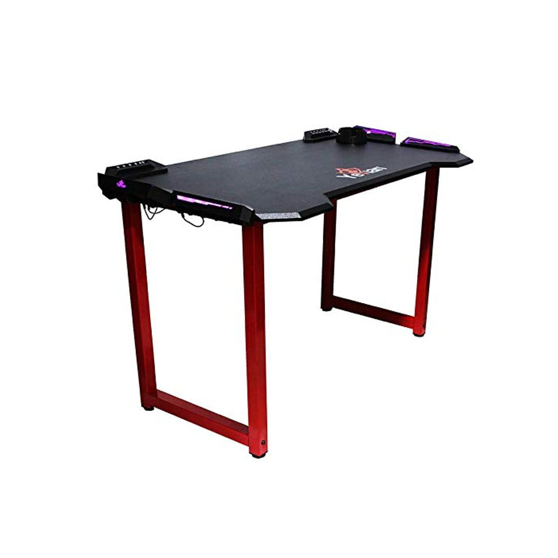 Product YEYIAN Mesa Gaming Shred, ergonomica, 122x68x76 cm, 4 USB, portavasos, Led RGB,