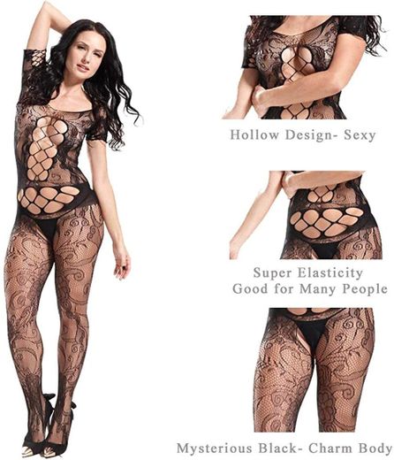 VicSec Liguero Bodies Autoadhesivas Ultra Fina Encaje Calcetines Fishnet Mallas Liga Suspender