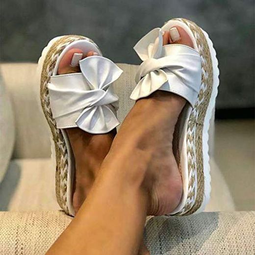 MEIZHEN Zapatilla de Plataforma con cuña para Mujer