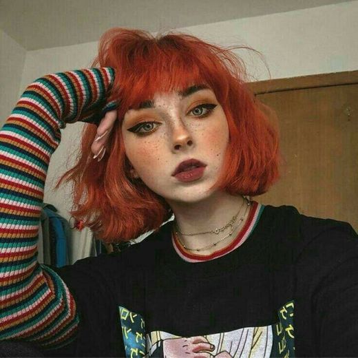 E-Girl laranja avermelhado
