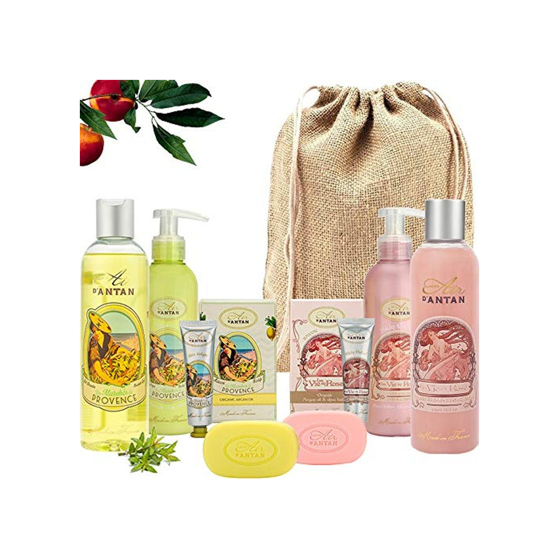 Productos Un Air d’Antan Caja Regalo Mujer 8 productos 2 Jabon 100g, 2