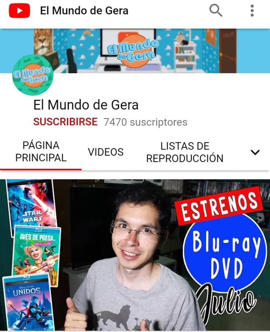 Canal de YouTube, colecciono películas en formato bluray dvd